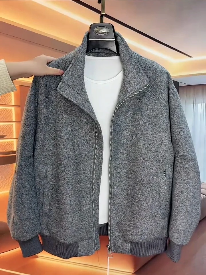 

Высококачественная мужская весенняя куртка с воротником-стойкой: модная, универсальная, стильная, для делового и повседневного стиля, приталенного кроя, с длинными рукавами, антибактериальная