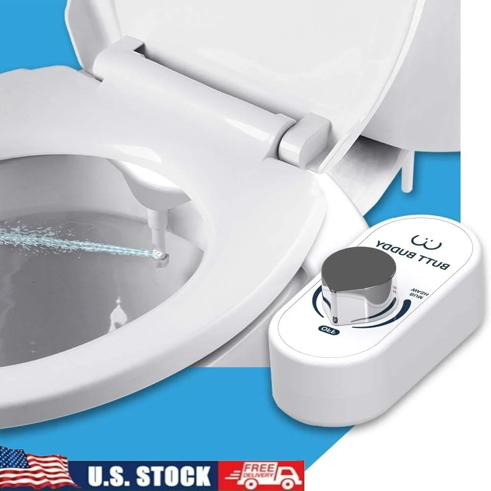 

BUTT BUDDY Крепление для сиденья унитаза для биде Простая установка Спрей для пресной воды Универсальная посадка Не требует электроэнергии Сантехника Экономия денег