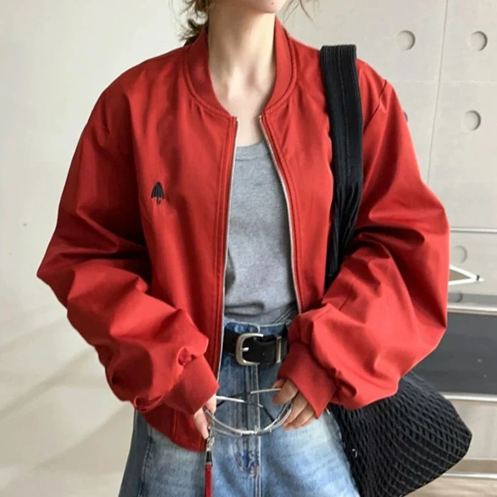 

American retro baseball jersey 2026 new embroidered jacket short small short jacket casual clothes women clothing