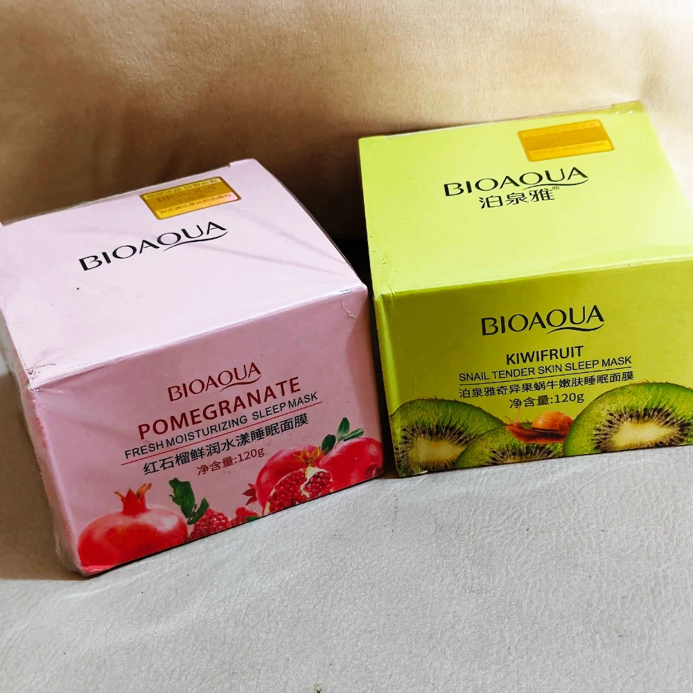 

Brand Sleeping Mask No Wash Red Pomegranate Kiwi Fruit Snail Face Mask Skin Care Moisturizing Soothing Night Cream 120g