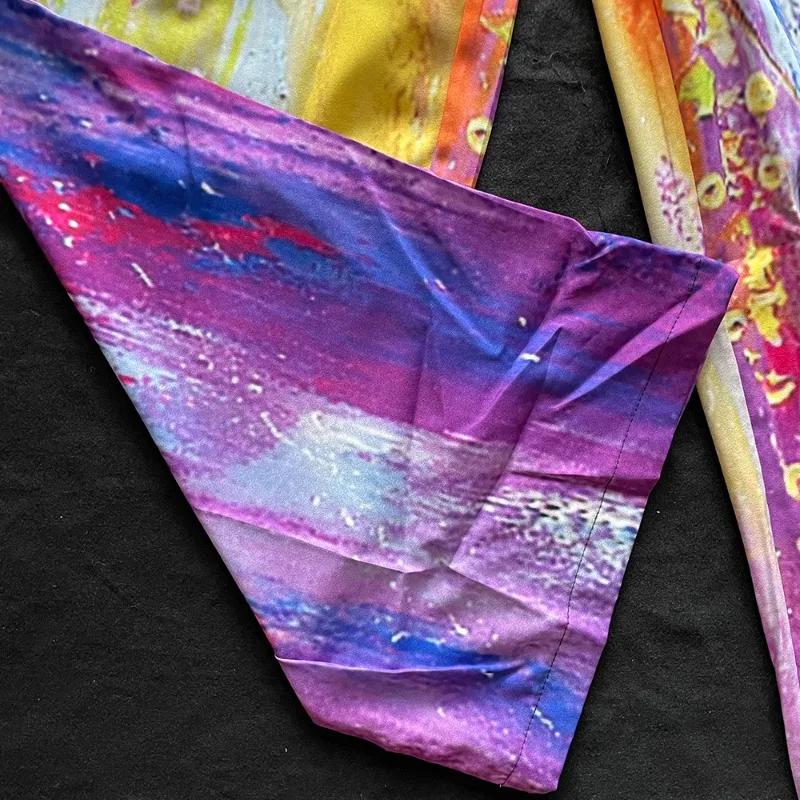 مانديلا القط نمط عارضة السراويل واسعة الساق خمر لطيف الحيوان الصيف السراويل مضحك لينة فضفاضة جيب كبير السراويل النسائية الكلاسيكية