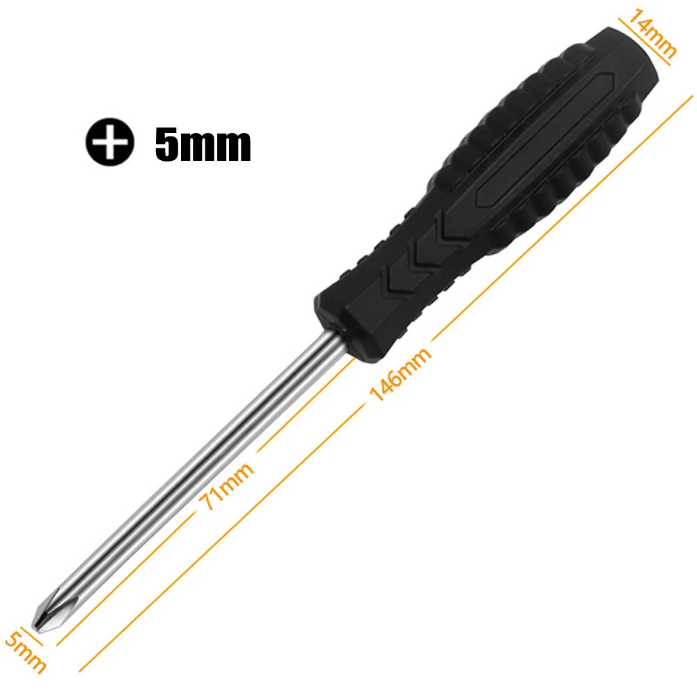 1pc Mini Non-Slip Screwdriver Steel Slotted Phillips/Cross Head Magnetic Screwdriver Bit Hand Repair Tools