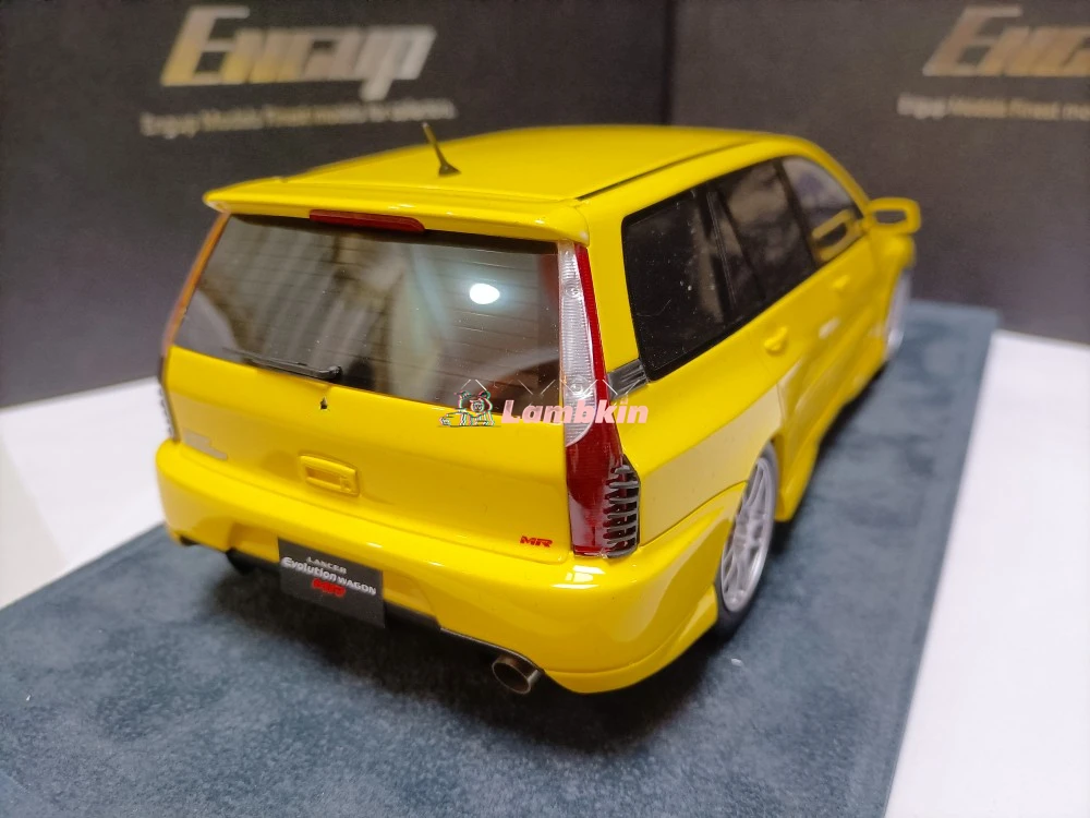 Motor Conversão Wagon Modelo para Mitsubishi Lancer Evo9, Corpo Largo Amarelo, Escala 1/18