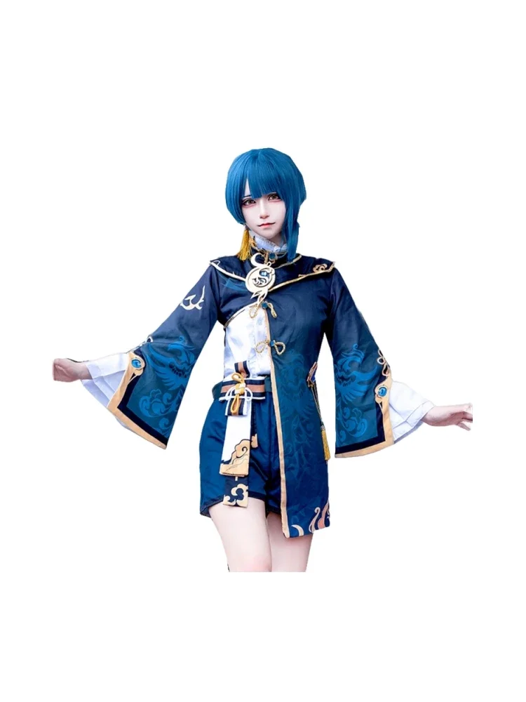 Game Genshin Impact Cosplay Xingqiu Costume Xing Qiu Cosplay Clothing Halloween Christmas Female Cos Set