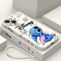 Disney Super słodkie etui na telefon Apple iPhone 15 14 13 12 11 Pro Max Plus 8 7 SE płynna lewa lina miękka osłona