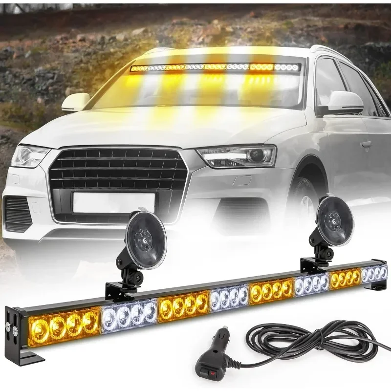 Traffic Advisor Light Bar 35.5 Inch 13 Flash Patterns 32 Led Warning Emergency Strobe Light Bar Directional Flashing Led