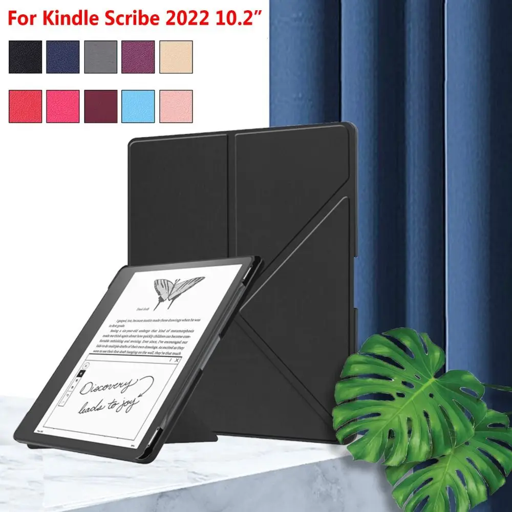 

For Kindle Scribe 2022 Smart Case 10.2 inch Multi-folding Stand Cover Magnetic Shockproof Full Protection Shell Auto Wake/Sleep