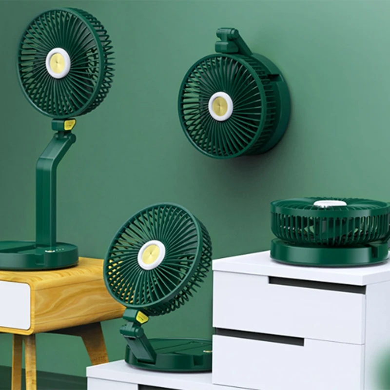 Ventilatori da tavolo a batteria ricaricabili da 1 pz 3 velocità e 3 ventole da parete pieghevoli a ricarica rapida per camera da letto, ufficio
