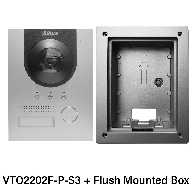Dahua VTO2202F-P-S3 2-draads IP Villa deurstation PoE IR video-intercom groothoek deurbelcamera IK07 en IP65 nominale aluminium behuizing