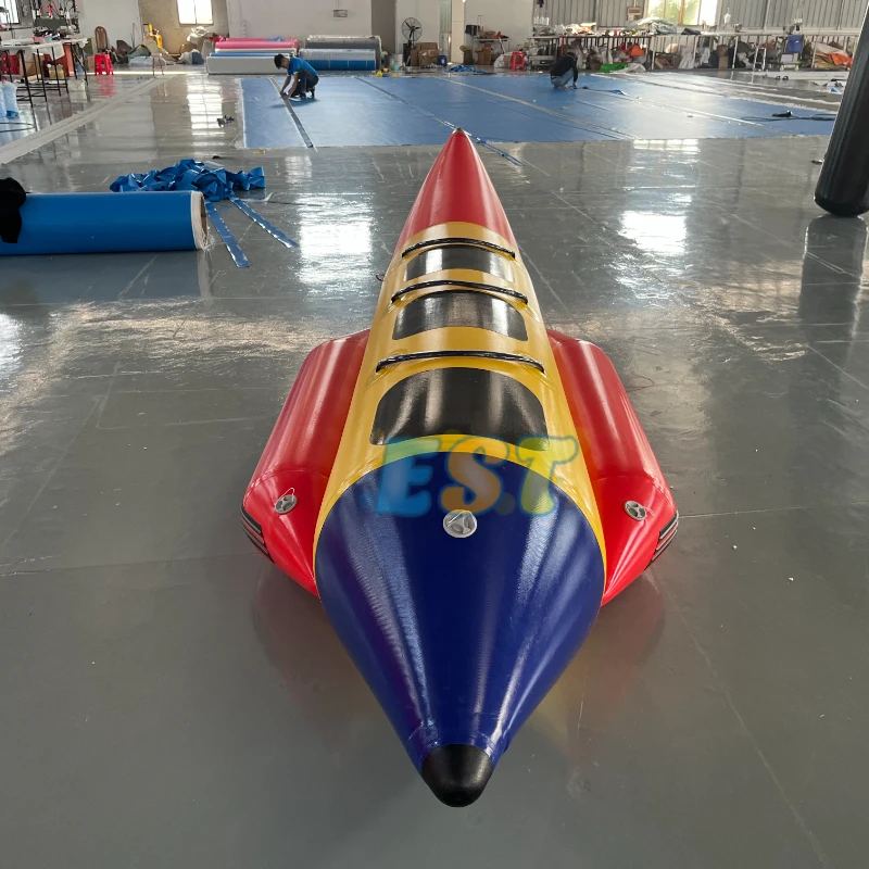 

Banana Boat Inflatable Towable Tube Ski Water Play Equipment 3 Seats Inflatable Sea Flying Fish Boat With Electric Pump