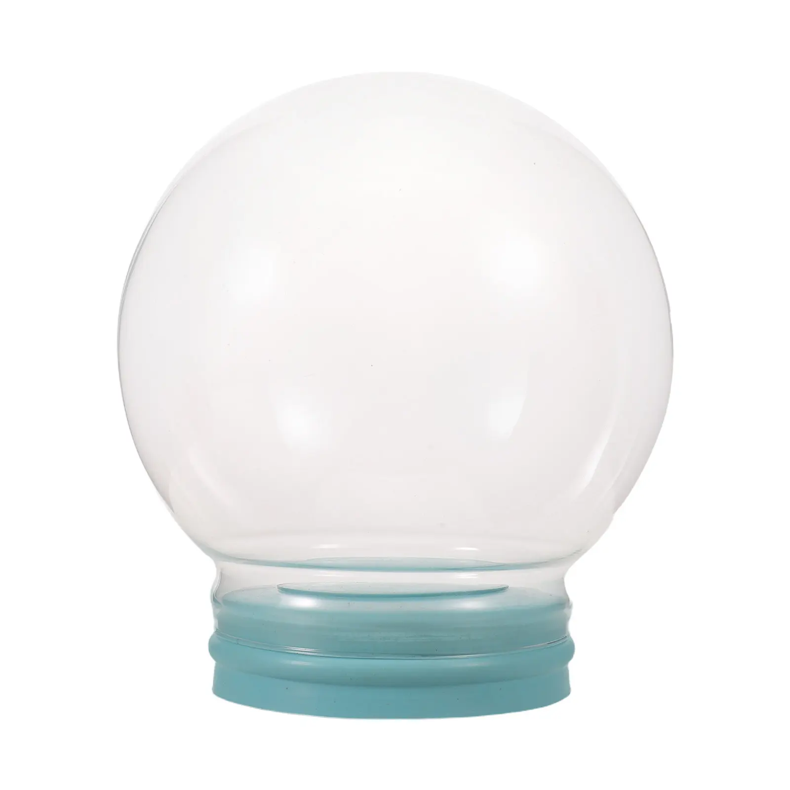 7 Inch Empty Snow Globe Clear Glass Water Globe Refillable Rubber Base DIY Craft Jar Christmas Holiday Classroom Decor