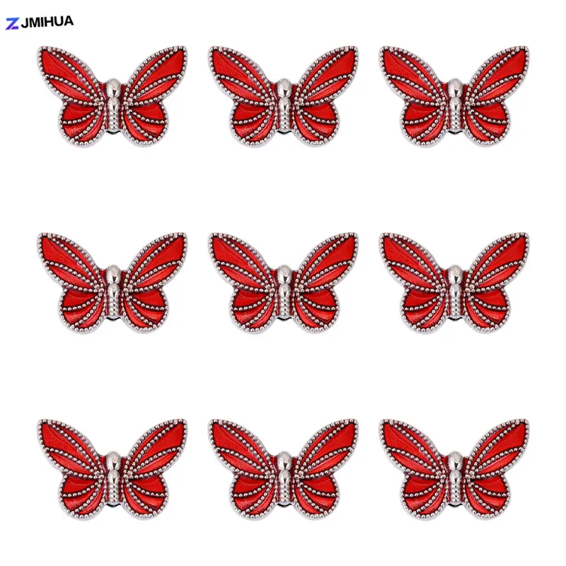 10 Stuks Vlinder Spacers Kralen Dubbelzijdig Emaille Kralen Voor Sieraden Maken Benodigdheden Diy Handwerk Armbanden Accessoires