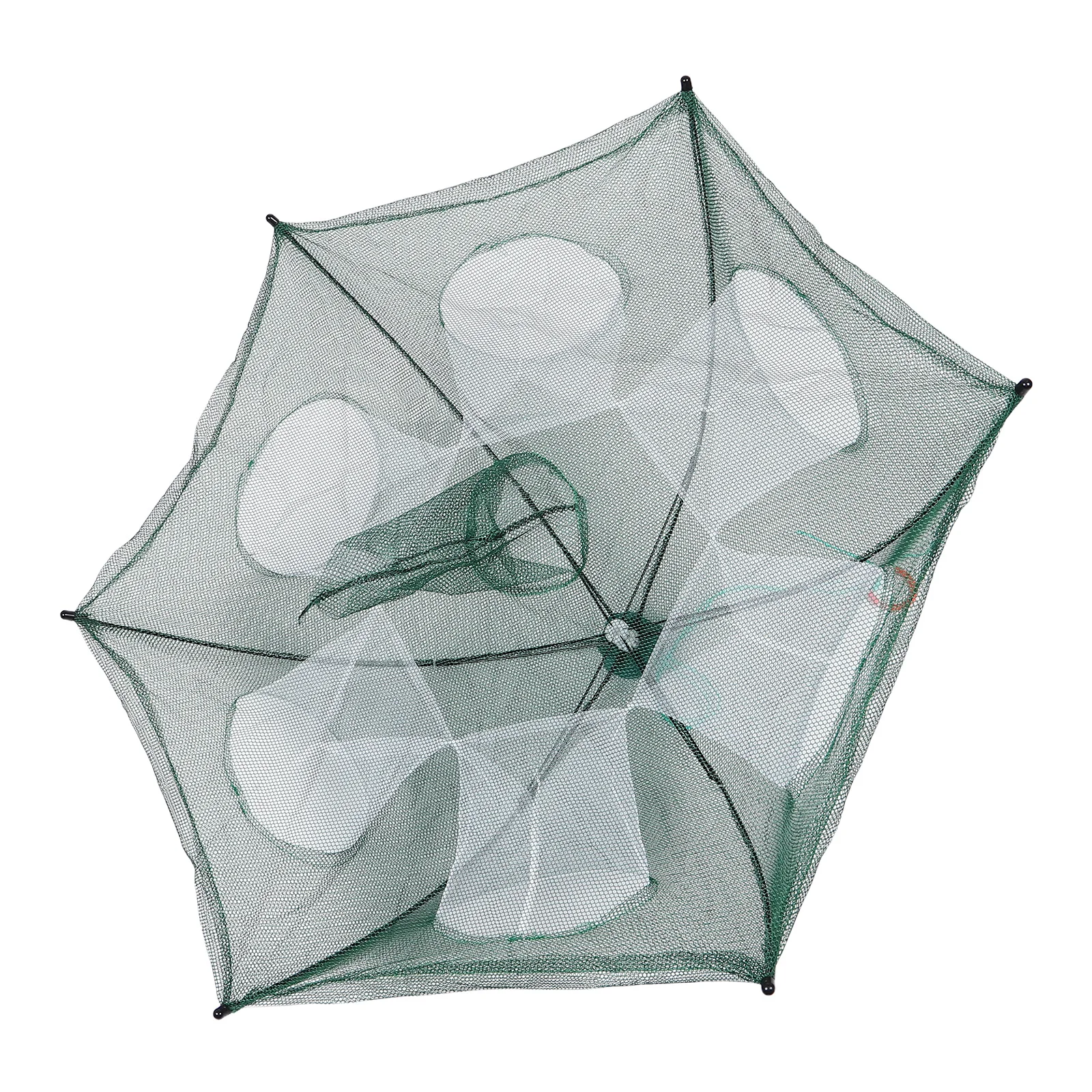 

6 Holes Foldable Fishing Trap Cage Collapsible Umbrella Style Crab Net for Shrimp Crawfish Fish Fishing Equipment