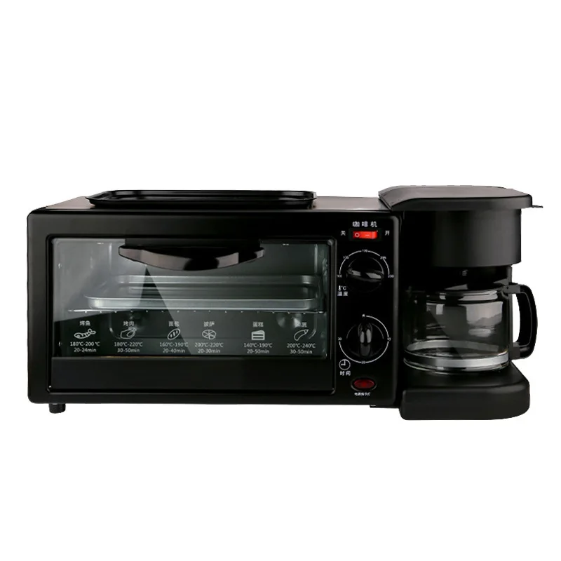 High-quality easy operation convenient and time-saving  frying pan oven coffee pot three-in-one breakfast machine