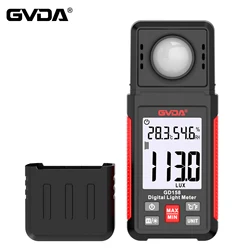 GVDA Digital Lux Meter Light Meter FC Lightmeter Illuminance Meter Tester 200000 Lux Illuminometer Photometer Luxometro Luxmeter