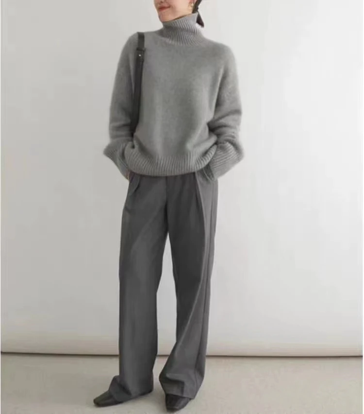 Zware-Zware Men's And Women's Slim Fit Long Sleeve Pullover Woolen Sweater for Autumn Winter Comfortable Pure Winter Trui