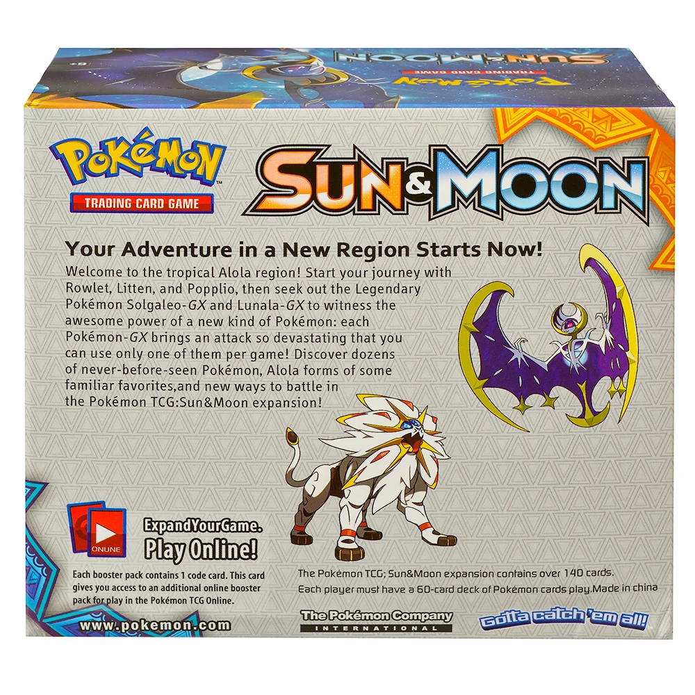 pokemon sun game card 360Pcs English Pokémon TCG: SUN MOON Box Pokemon trade card 36 Pack Box