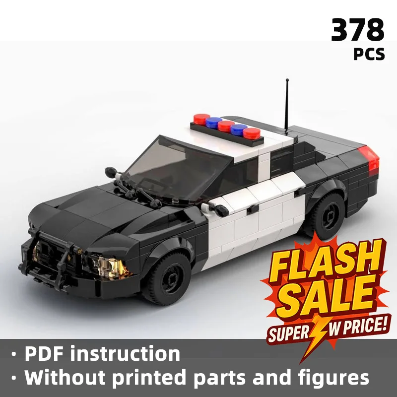 

The modern urban police patrol car building blocks are suitable for urban street scenes and are small and easy to assemble