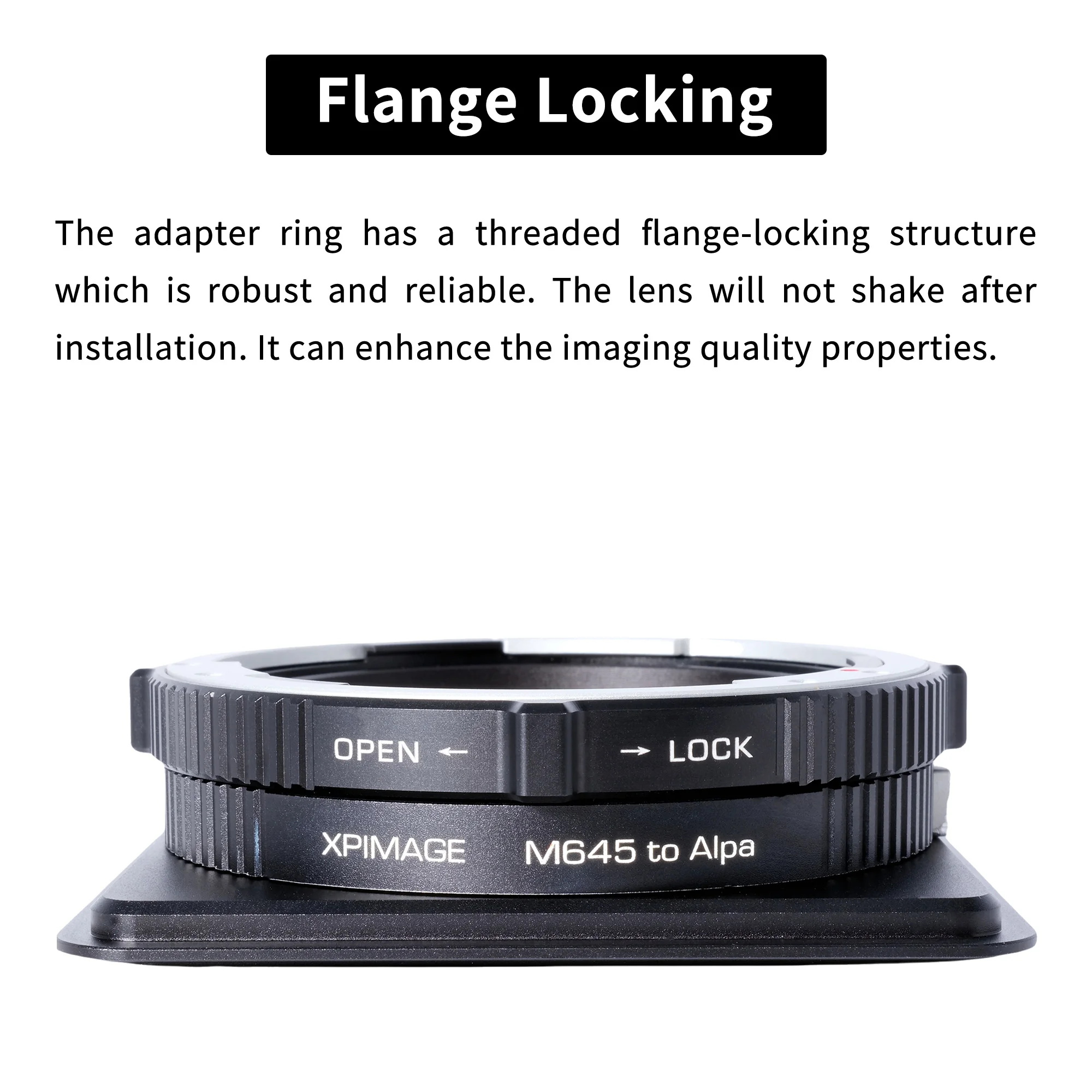 XPIMAGE Mamiya 645 M645 Lens to ALPA 12 Cameras Lens Mount Adapter Plate Needs to be Used with 17mm Shift Plate