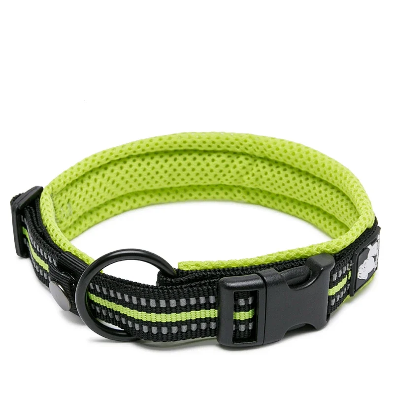 Winhyepet Dog Walking Collar Comfort Padded with Buckle Nylon Traveling Collar Tactical Dog Suplies 11 Colors Size XXS-XXXL