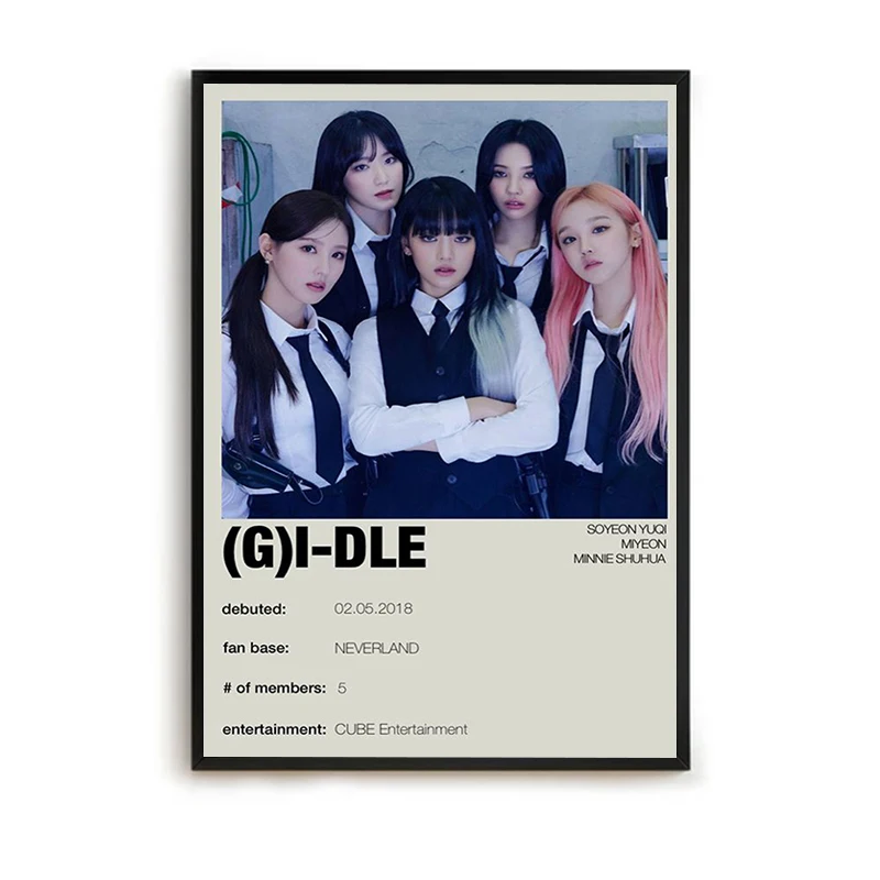 Kpop G-Gidle Anime Posters Luxury Home Decor Interior Paintings Poster Decoration Pictures Room Wall Art Canvas Painting Bedroom