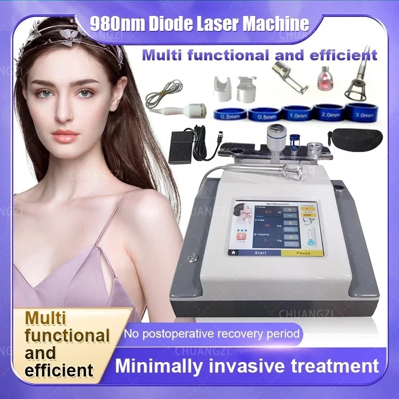 

NEW 5 in 1 980nm Vascular Fungus Removal Spider Vein Removal Diode Machine Physiotherapy Machine Diode Beauty