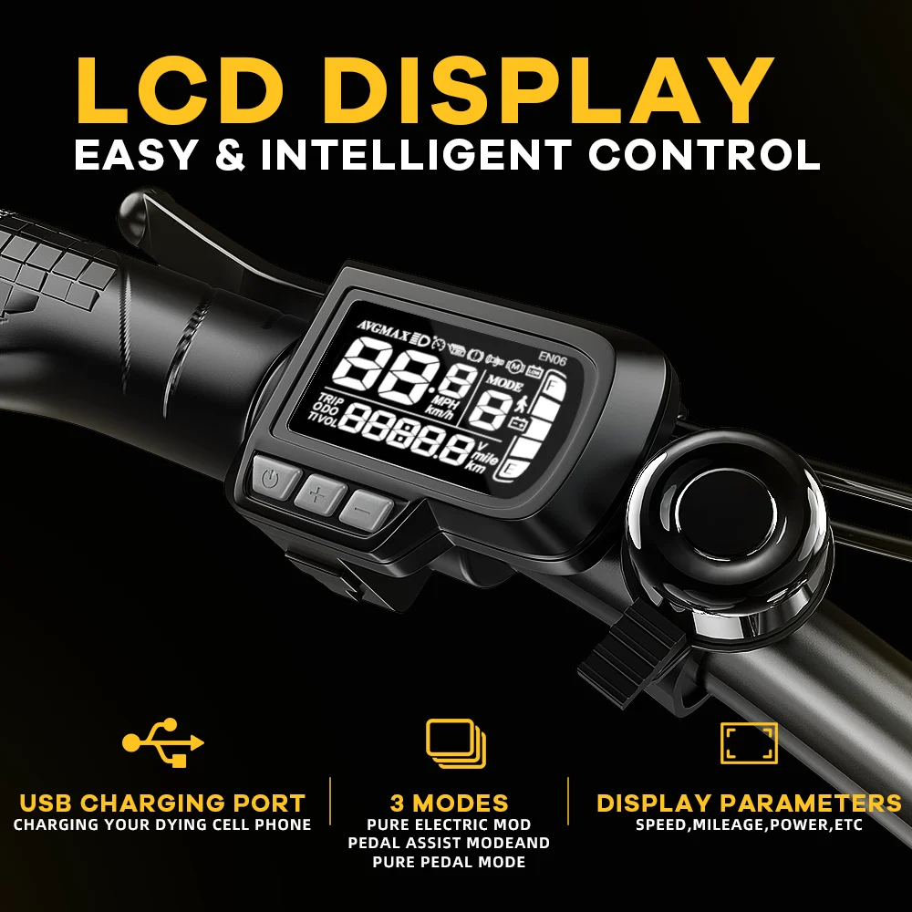 Cybervelo MARS700 دراجة كهربائية قابلة للطي مقاس 20 بوصة، دراجة كهربائية للبالغين، محرك ذروة 1000 وات، بطارية قابلة للإزالة 48 فولت 20 أمبير، نطاق طويل 80 ميلًا #4