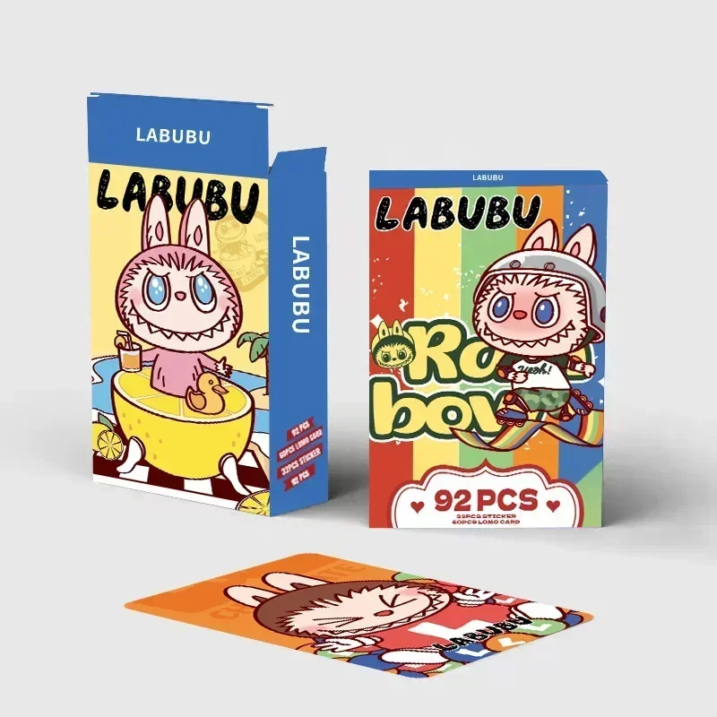 

92pcs Cute Cartoon Laser Box Collection Small Card LOMO Card Photo Card High-definition Printing Gift Bookmark Greeting Card