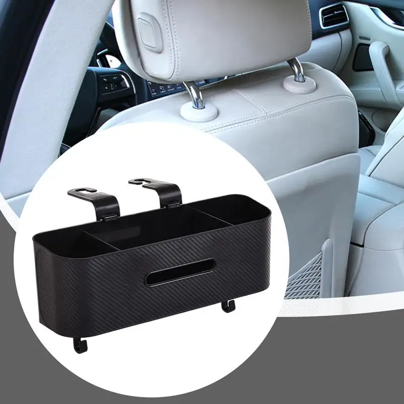 Multifunctional Car Seat Back Storage Box Tissue Box For Car Large Capacity Organizer For Truck RV Backseat Napkin Holder