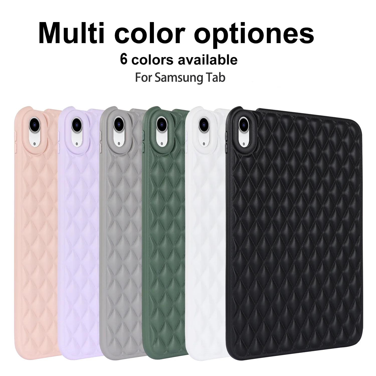 Soft TPU Solid Color Fashion Back Cover Protective Shockproof Case for Samsung Tab A7 A8 A9 S6 T225 T220 X115 P610 P615  X200