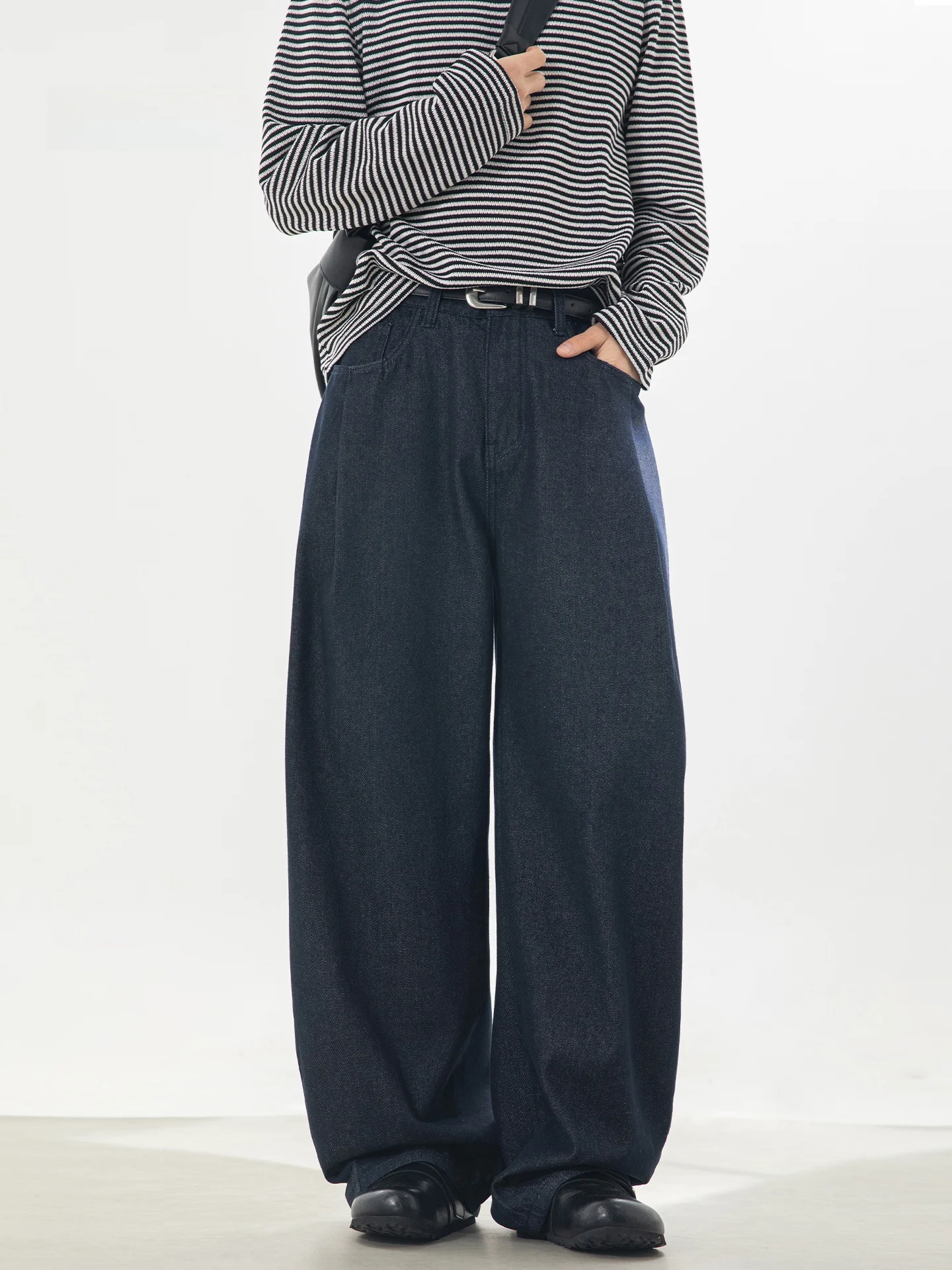 

Мужские джинсы Original Denim Knife прямого кроя, повседневные, свободные, длинные брюки, осенне-зимние, Cleanfit, с высокой талией