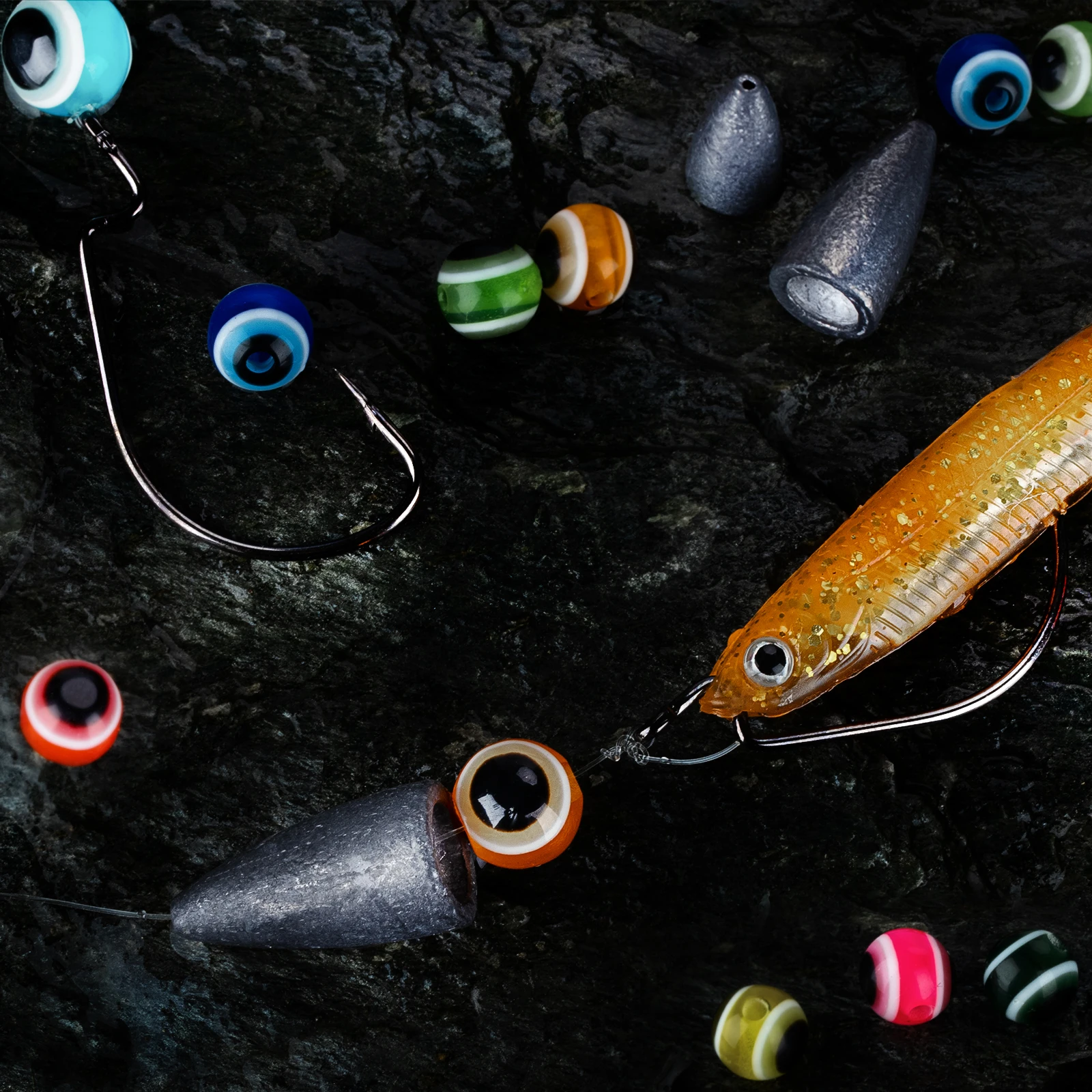 5 قطع الصيد تكساس تلاعب مجموعة 3.5 جرام 5 جرام 7 جرام 10 جرام 14 جرام الرصاص الوزن ثقالة # 1/0 خطاف صيد السمك كارولينا مجموعة أدوات الباس #6