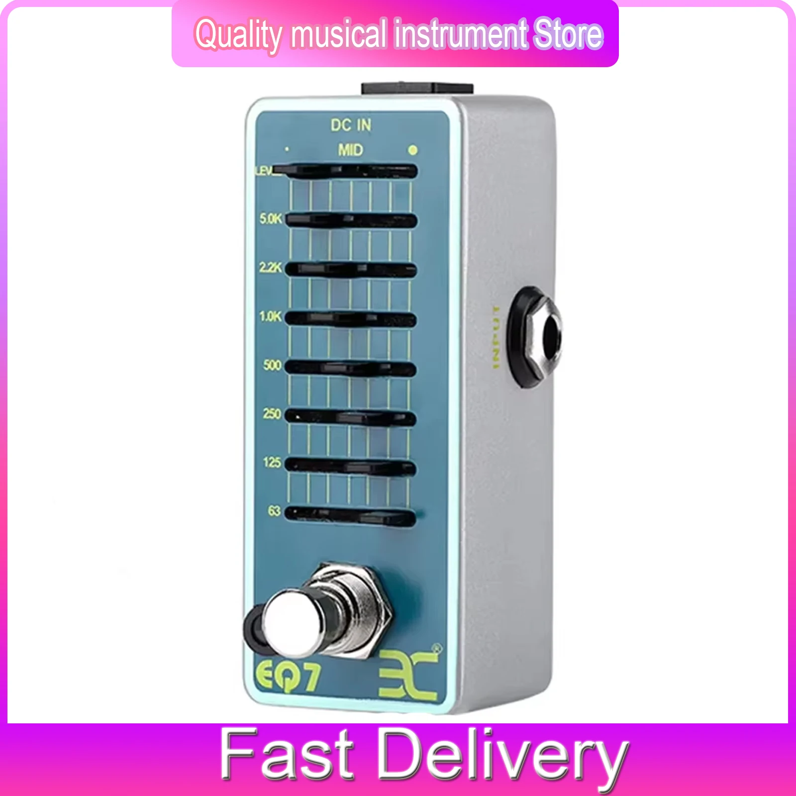 

ENO Electric Guitar Effect Pedal Equalizer True Bypass 7-Band Full Metal Shell EQ Guitar Pedal Guitar Effects Parts Accessories