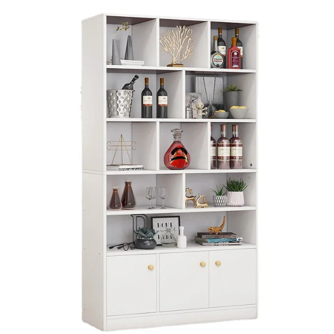 Wholesale custom hot sale panel wooden style bookcase simple design wooden storage bookcase