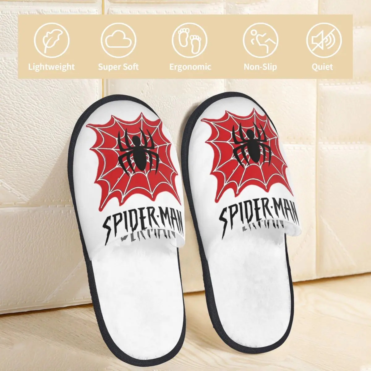 Spider Man Spider-Man Bedroom Slippers with Memory Foam Slipper Gift for Unisex House Shoes with Anti-Skid Sole