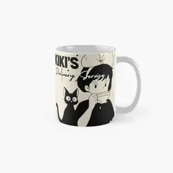 Premium Kiki Is Delivery Service Classic  Mug Image Simple Printed Picture Drinkware Photo Handle Round Design Gifts Cup Tea