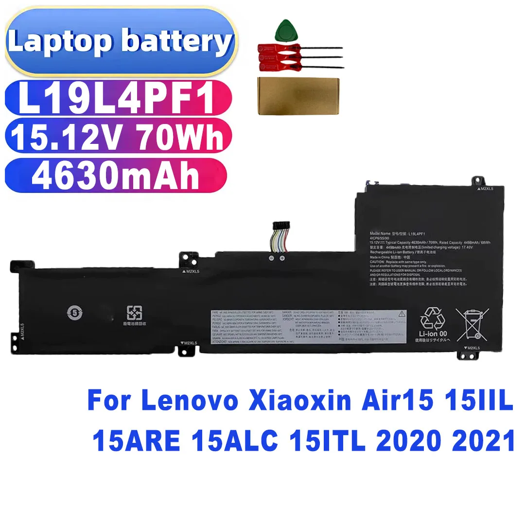 New L19L4PF1 L19M4PF1 15.12V 70Wh 4630mAh Laptop Battery for Lenovo Xiaoxin Air15 15IIL 15ARE 15ALC 15ITL 2020 2021