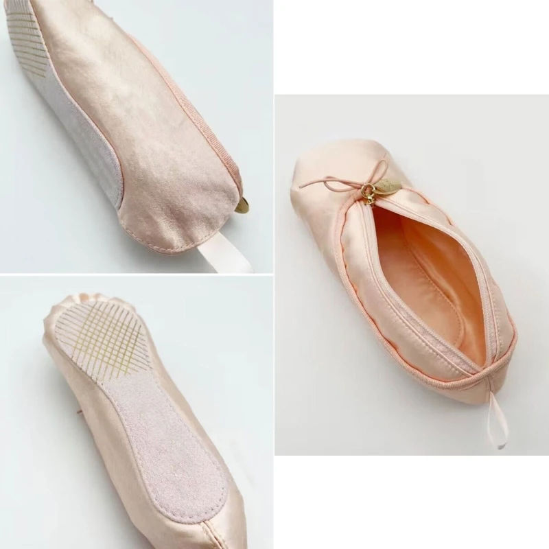 Ballet Shoe Shaped Makeup Bag Versatile Cosmetic Storage Bags Durable Pencil Bag Storage Case Gift for Ballet Lovers