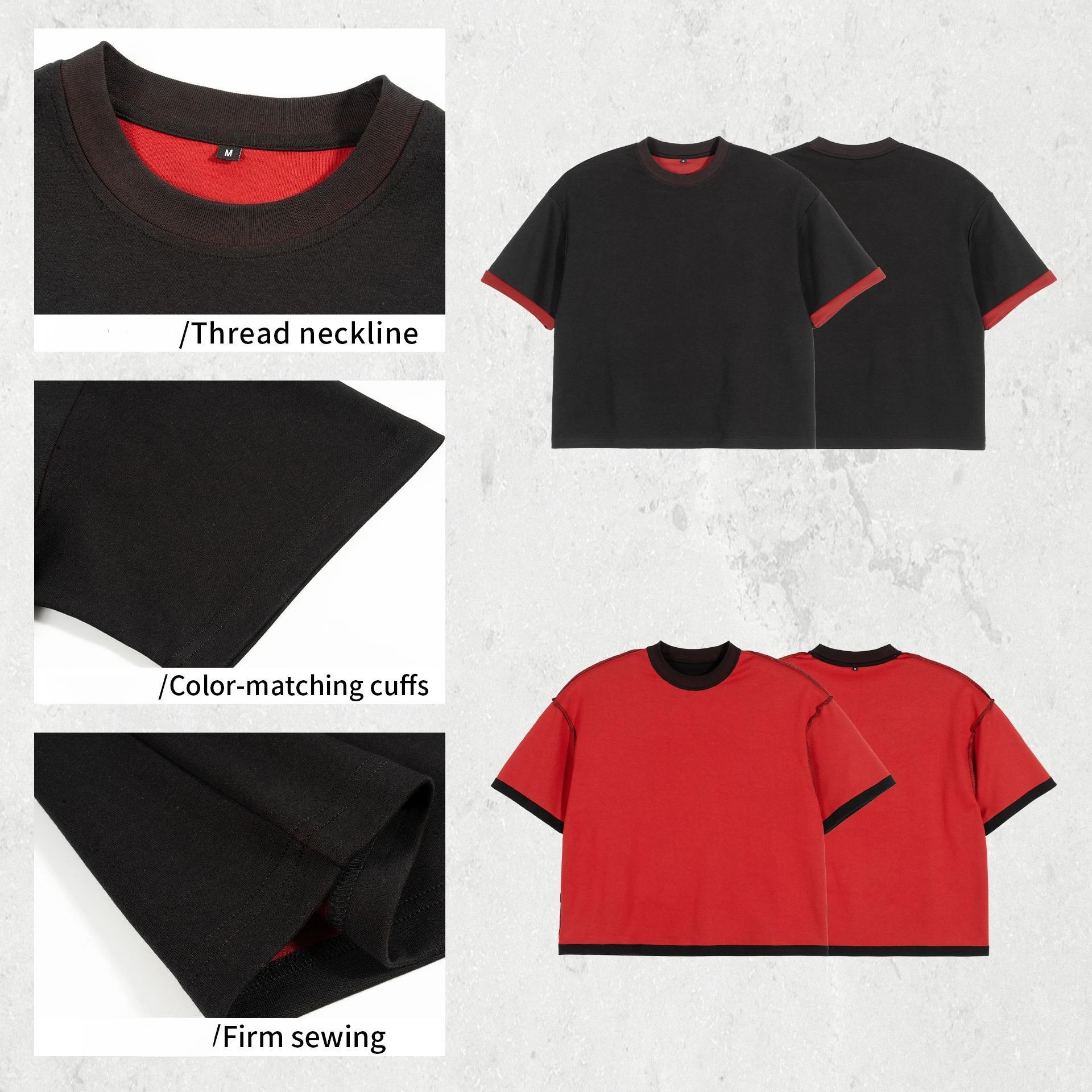 تي شيرت ذو وجهين للرجال والنساء |   40% قطن، طراز يومي متعدد الاستخدامات 250 جرام كبير الحجم