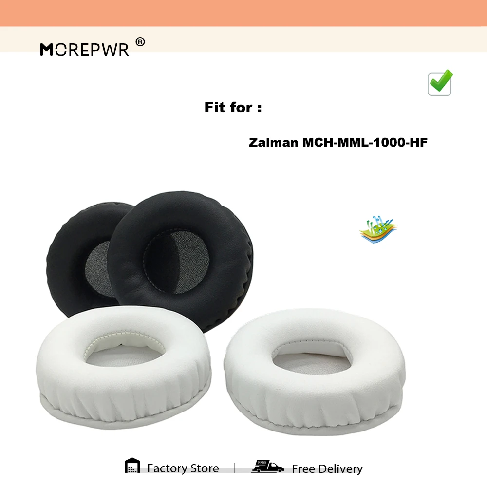 Morepwr ترقية جديدة استبدال بطانة للأذن ل Zalman MCH-MML-1000-HF سماعة أجزاء وسادة جلدية المخملية غطاء للأذنين
