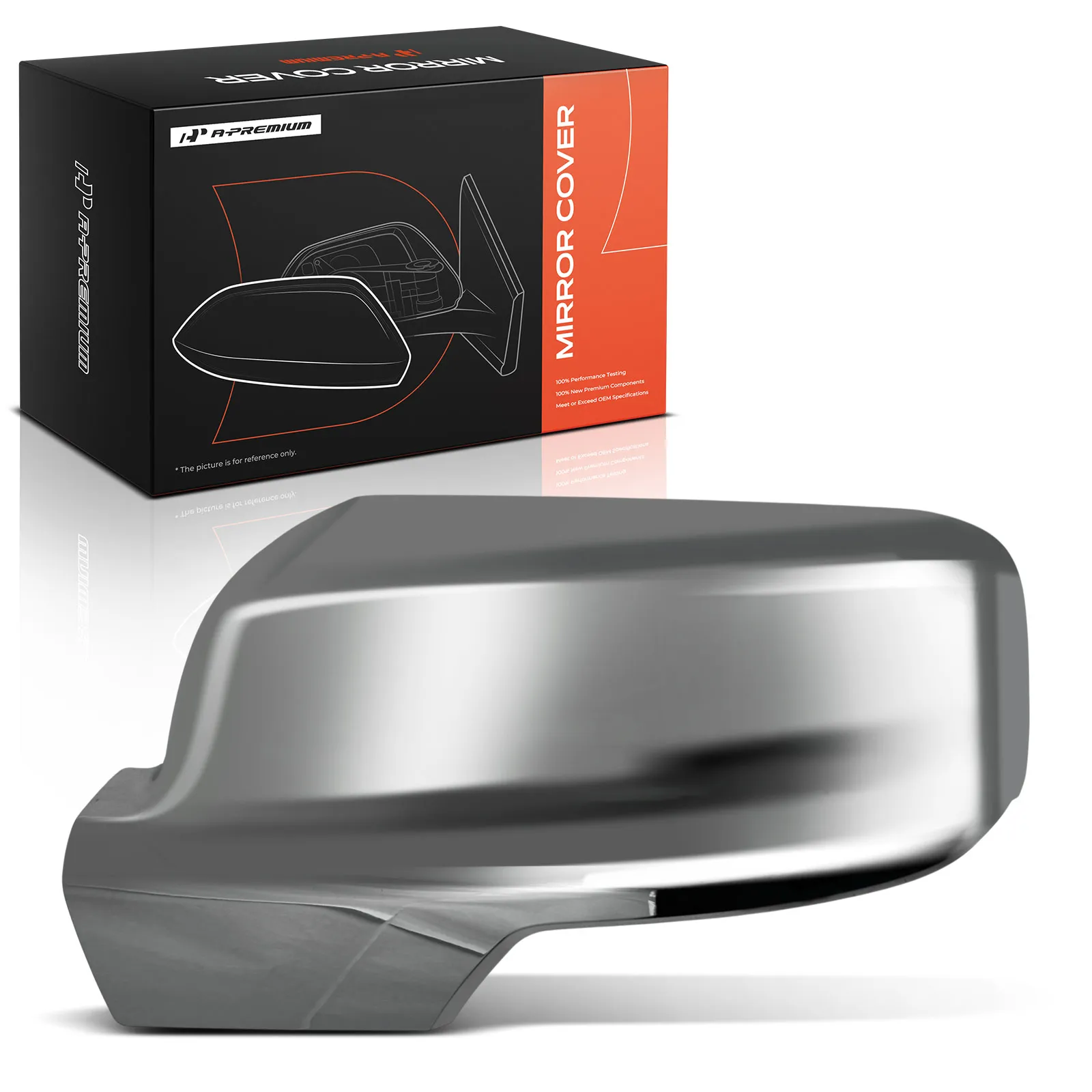 A-Premium Driver Side Mirror Cover Cap Chrome for Ram 1500 2019 2020 2021 2022 2023 2024