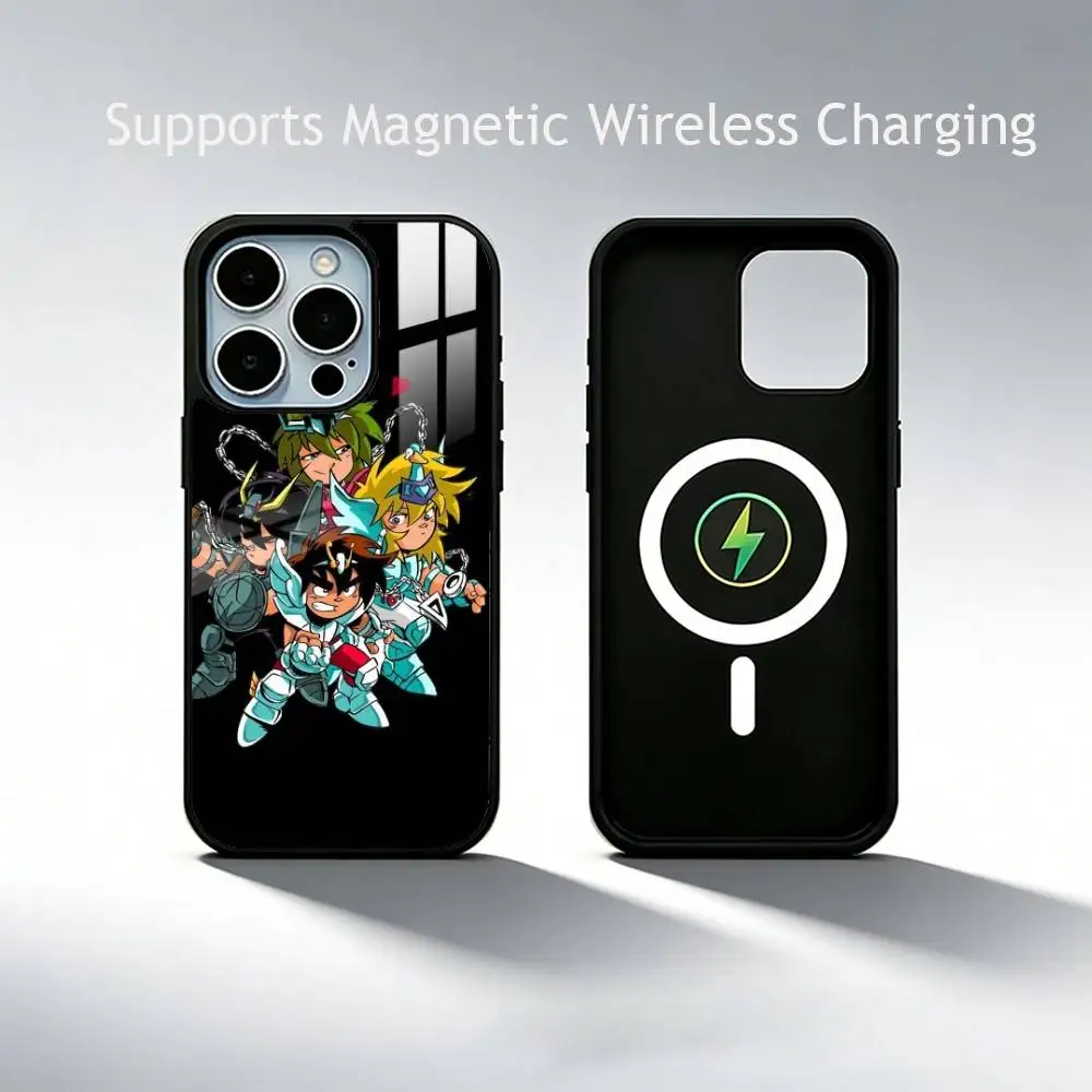 Anime S-Saint S-Seiya   Phone Case For iPhone17,16,15,14,13,12,11 Plus,Pro Supports Magnetic Wireless Charging