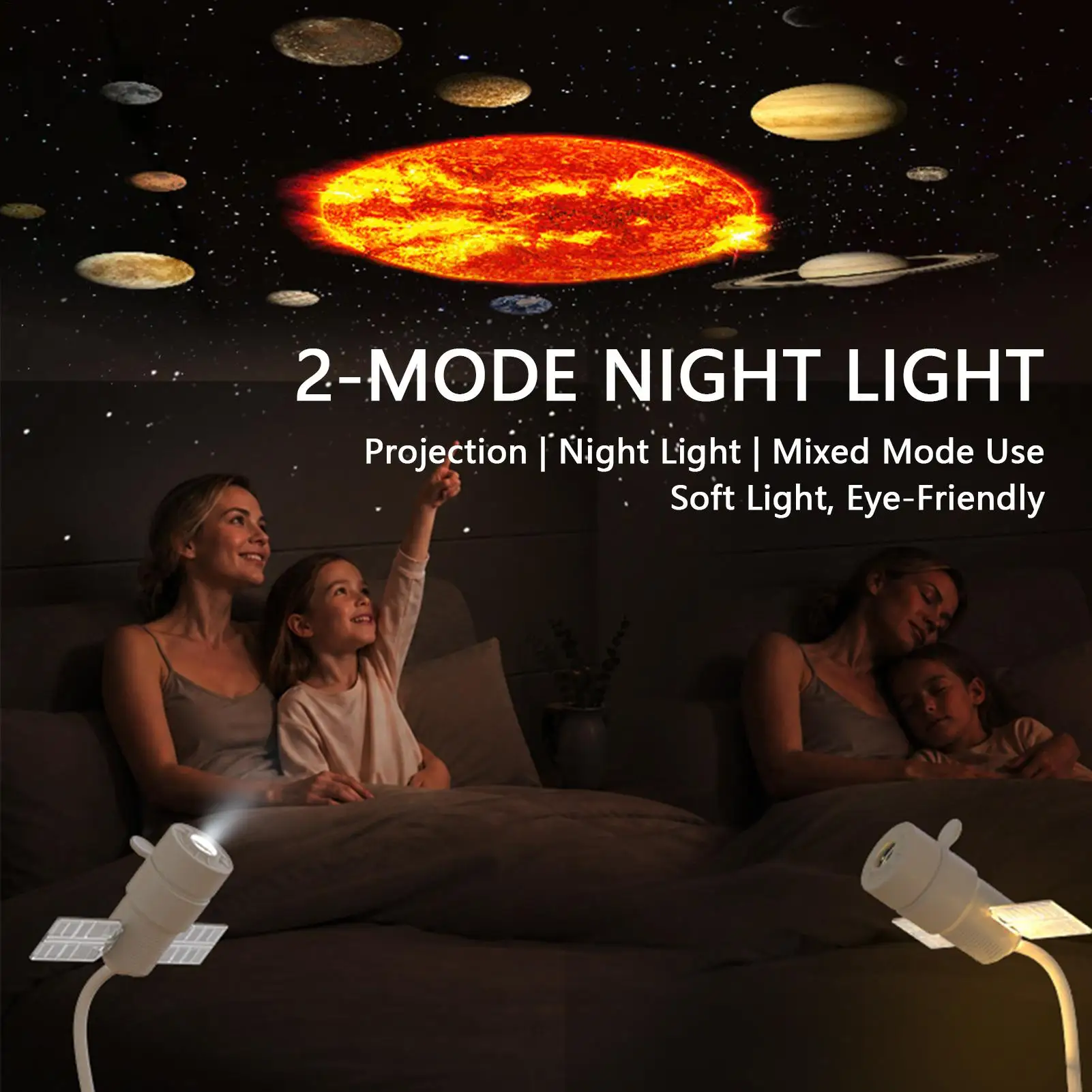 Galaxy Projector USB 360 Degree Adjustable Portable 2 Modes Galaxy Night Light Projector For Relaxing Sleeping Bedroom Living