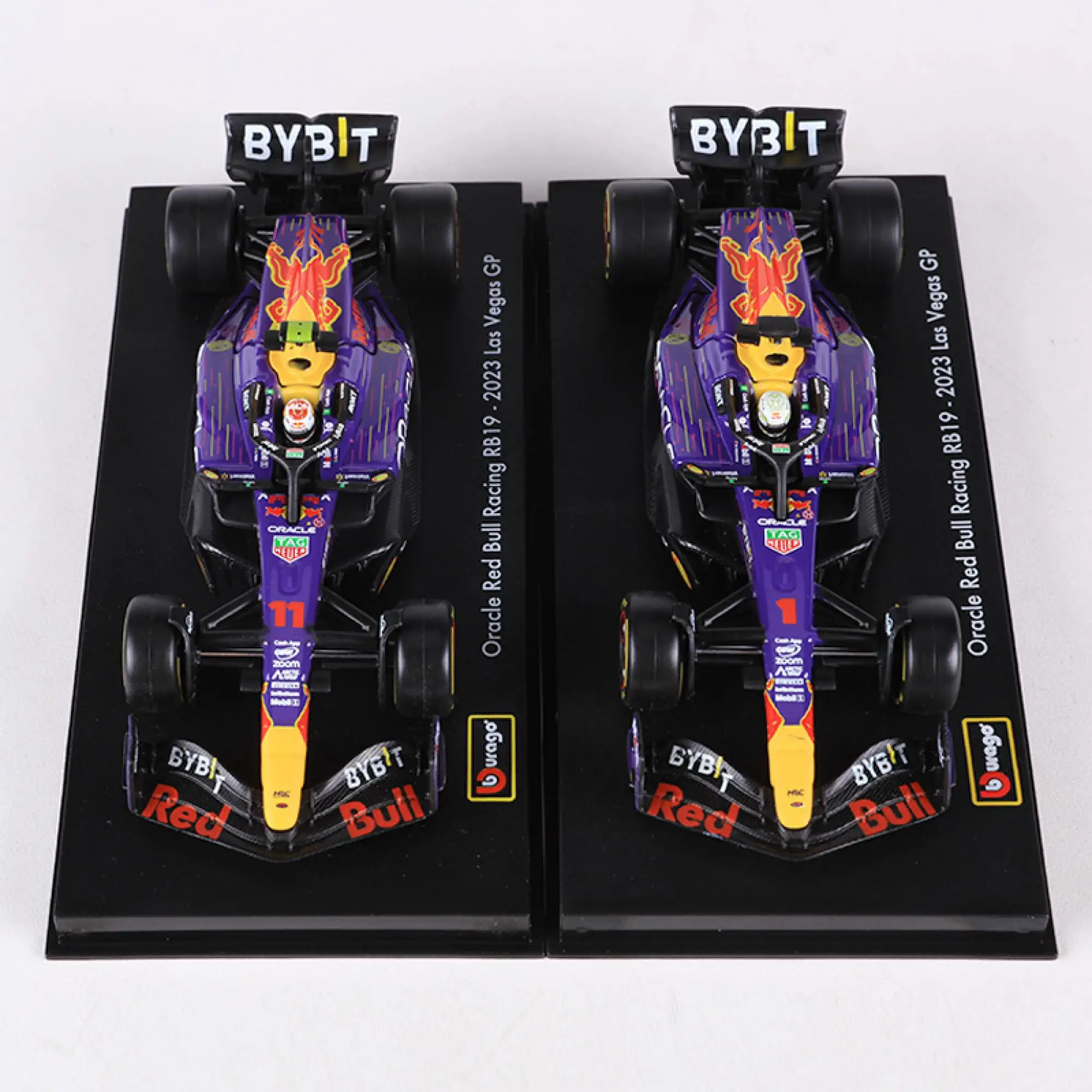 Burago 1:43 F1 formula Red Bull Racing RB19 Las Vegas 1 Max Verstappen 11 Perez Alloy Model car Collection Toy Birthday Gift