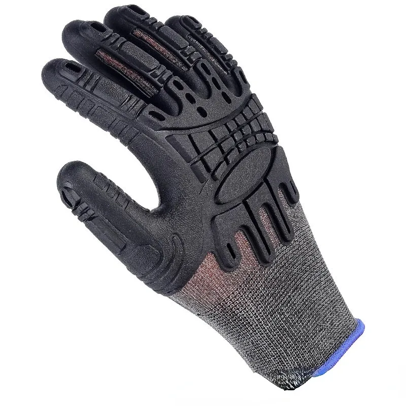 Mechanical Gloves Back of Hand Anti-smash Palm Non-slip Strong Grip Application Widely Rescue Damping Protective Gloves