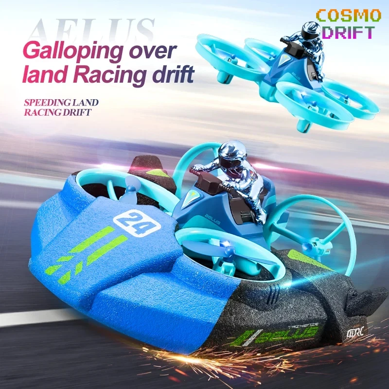 3-in-1 لاند الهواء البحر RC طائرة هليكوبتر حيلة تحلق سيارة 2.4G رباعية المروحية لعبة للأطفال الأولاد في الهواء الطلق مغامرة نموذج هدية