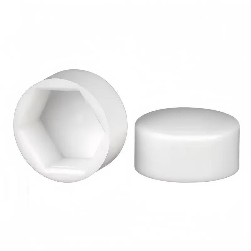 10Sets M12 White Hex Protective Caps, for Auto Wheels & Engine Bay