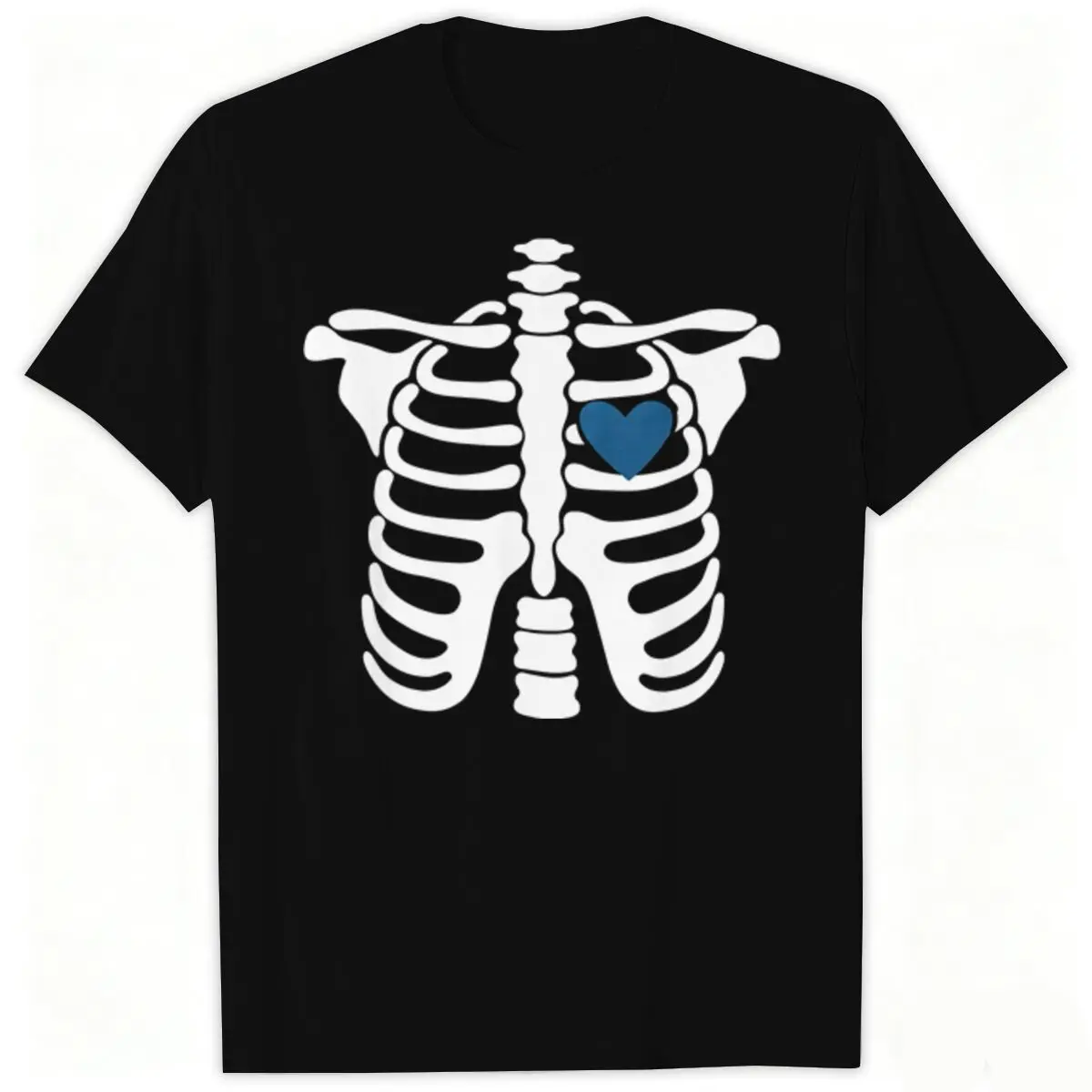 Vintage Skeleton Print Halloween Couple Matching T-shirts Casual Spooky Season Halloween Women Men Lover Tshirts