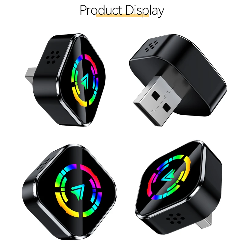 محول Xiaomi Wireless CarPlay Android Auto 2in1 5G WiFi Bluetooth اتصال سريع عالمي لمساعد الصوت للسيارة