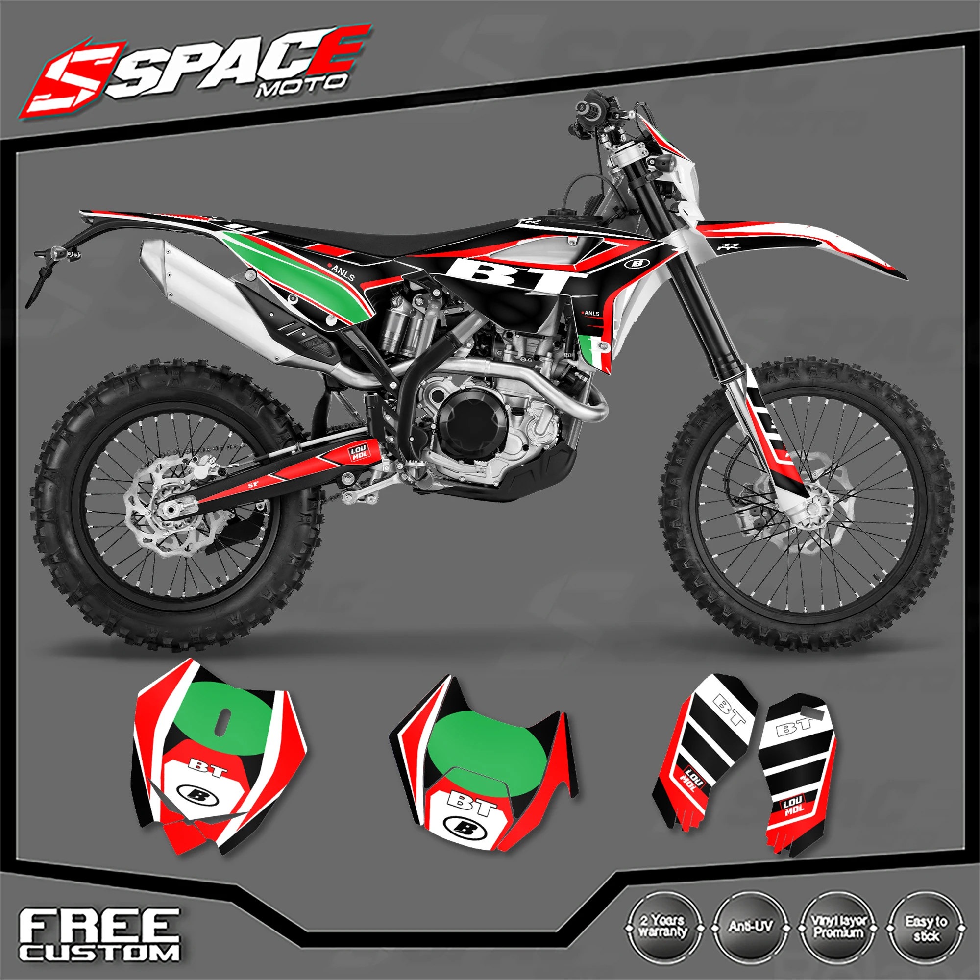

Наклейки SPACE Custom Motorcycle Graphics Background Decal для Beta 250 300 RR 2020 2021 2022 20-22, комплекты эндуро-наклеек 05